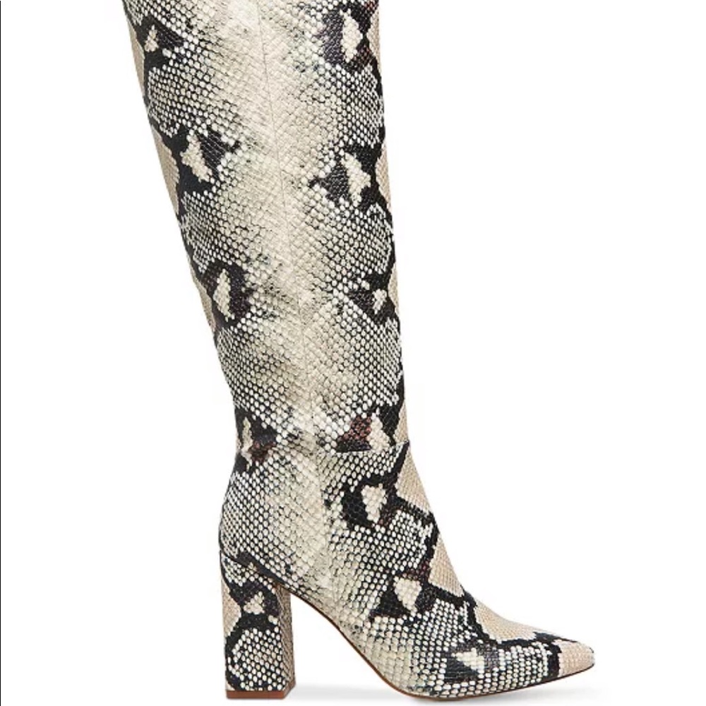 Madden Girl Fireflyy block heel calf boots 8